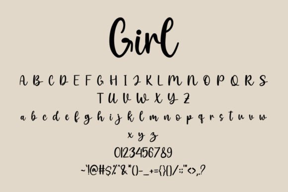 Girl Font Poster 7