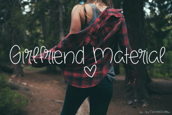 Girlfriend Material Font Poster 1