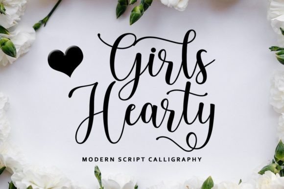 Girls Hearty Font Poster 1