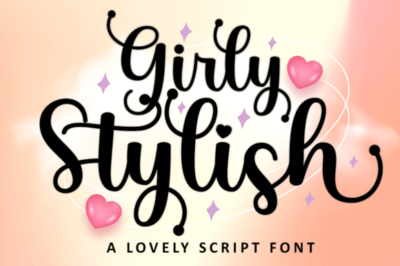 Girly Stylish Font Poster 1