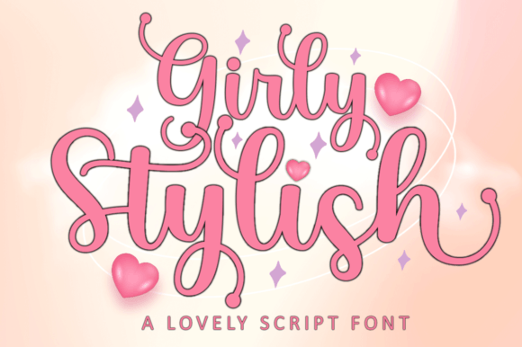 Girly Stylish Font Poster 9