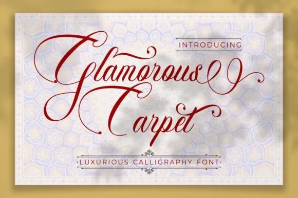Glamorous Carpet Font Glamorous Carpet Font Poster 1