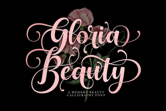 Gloria Beauty Font Poster 1