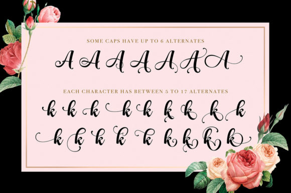 Gloria Beauty Font Poster 9