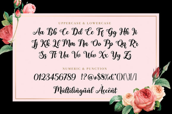 Gloria Beauty Font Poster 10