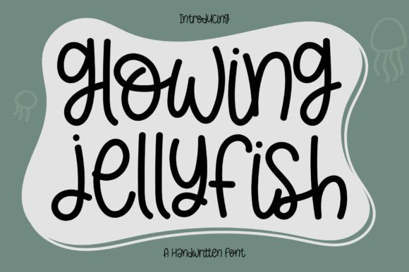 Glowing Jellyfish Font Poster 1