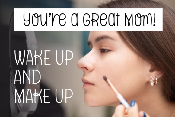 Glowing Moms Font Poster 2