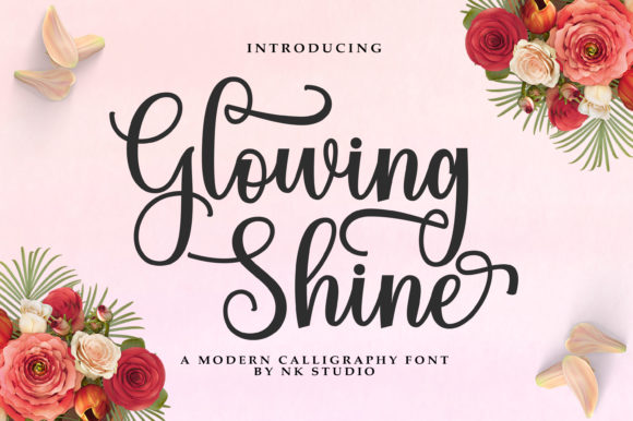 Glowing Shine Font Poster 1