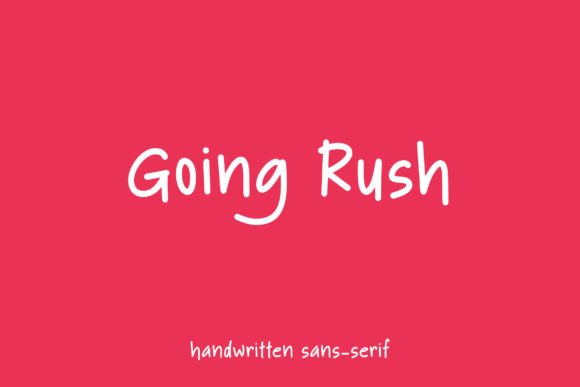 Going Rush Font Poster 1