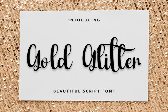 Gold Glitter Font Poster 1