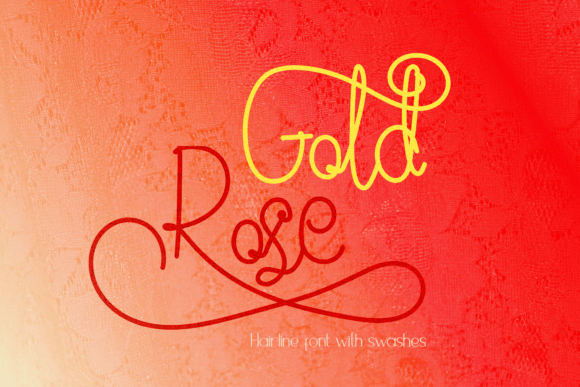 Gold Rose Font Gold Rose Font Poster 1