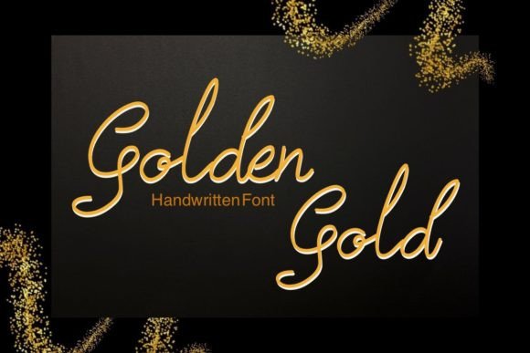 Golden Gold Font Poster 1