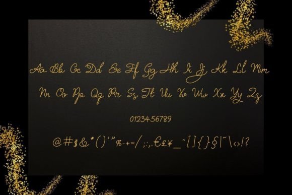 Golden Gold Font Poster 2