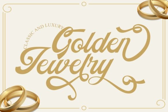 Golden Jewelry Font Poster 1