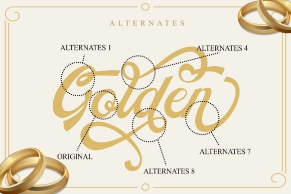 Golden Jewelry Font Poster 10