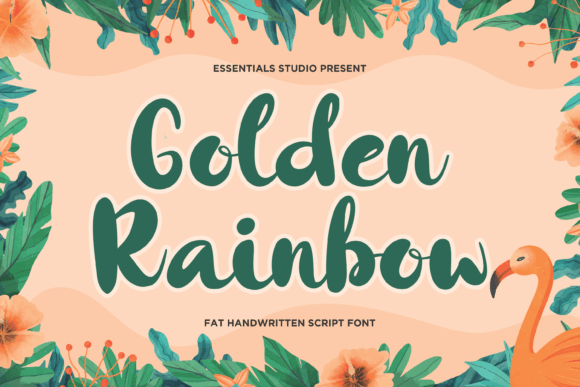 Golden Rainbow Font Poster 1