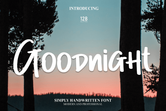 Goodnight Font Poster 1
