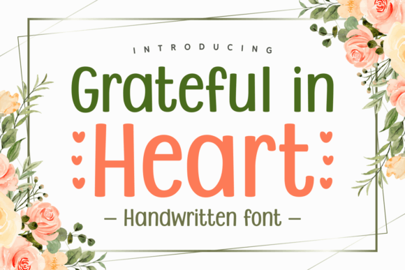 Grateful in Heart Font Poster 1