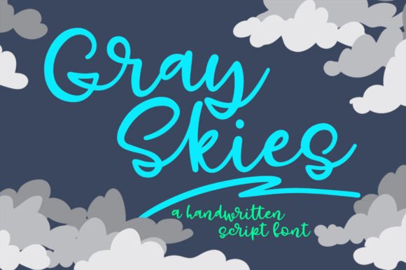 Gray Skies Font Poster 1