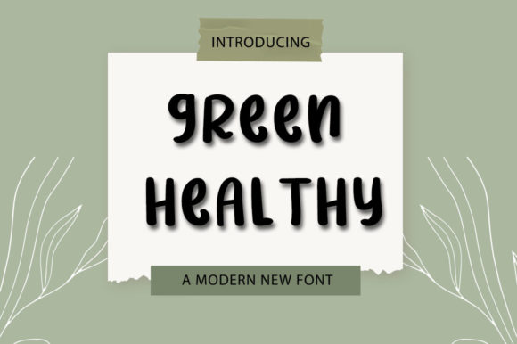 Green Healthy Font Poster 1