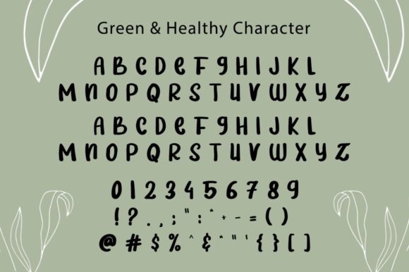 Green Healthy Font Poster 5