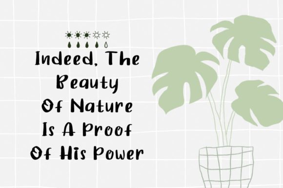 Green Houseplant Font Poster 4