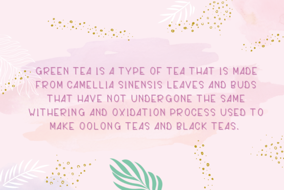 Green Tea and Toast Font Poster 2