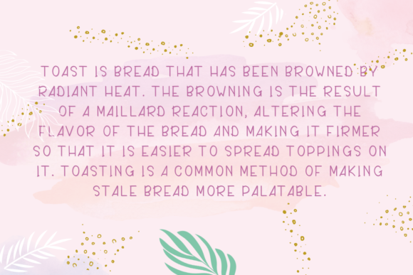 Green Tea and Toast Font Poster 3