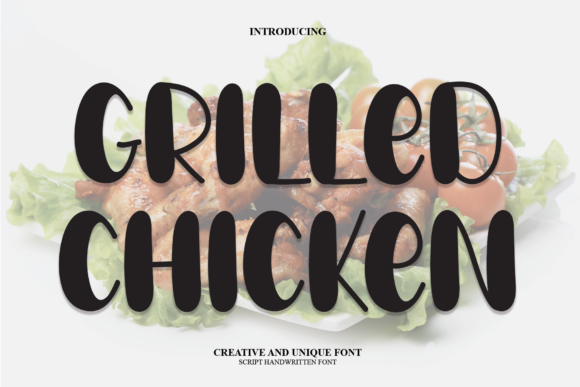 Grilled Chicken Font Poster 1