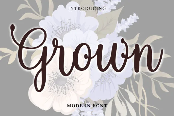 Grown Font Grown Font Poster 1