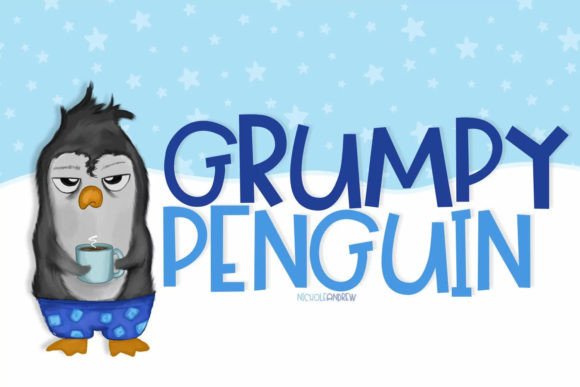Grumpy Penguin Font Poster 1