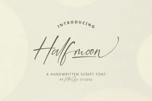 Halfmoon Font Halfmoon Font Poster 1