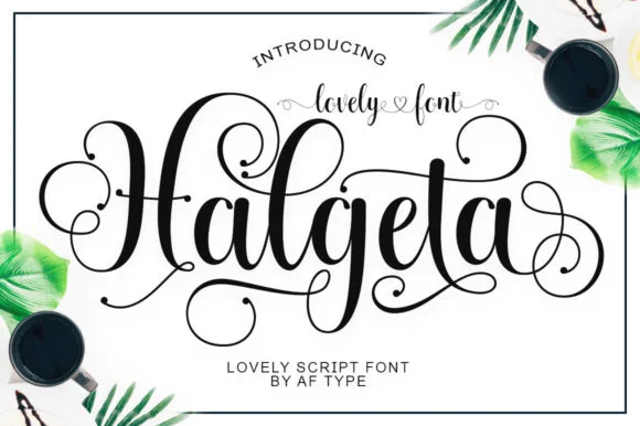 Halgeta Lovely Script Font Halgeta Lovely Script Font Poster 1