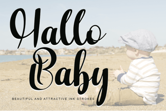 Hallo Baby Font Poster 1