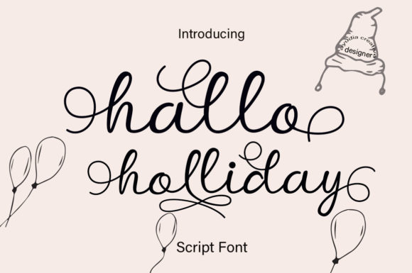 Hallo Holliday Font Poster 1