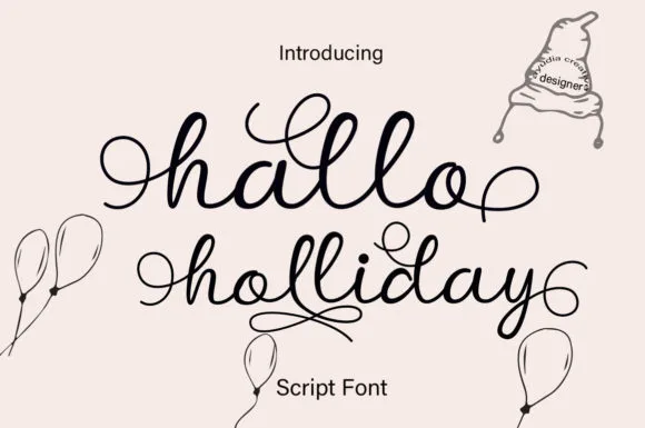 Hallo Holliday Font Hallo Holliday Font Poster 1