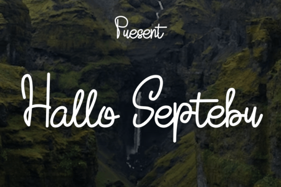 Hallo Septebr Font Poster 1