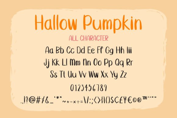 Hallow Pumpkin Font Poster 3
