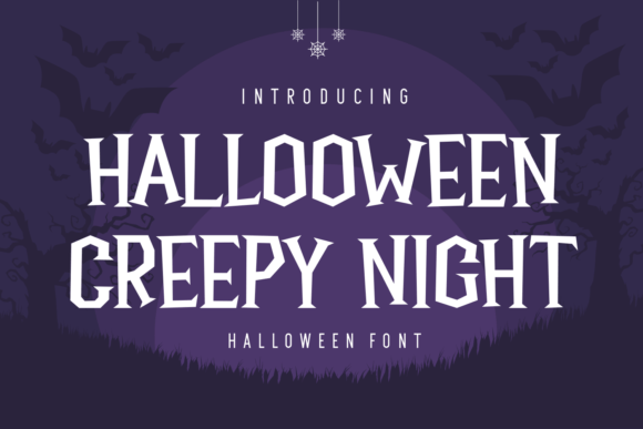 Halloween Creepy Night Font Poster 1