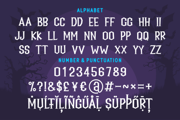 Halloween Creepy Night Font Poster 6