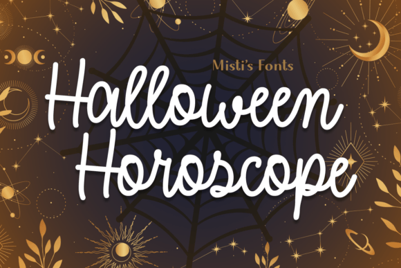 Halloween Horoscope Font Poster 1