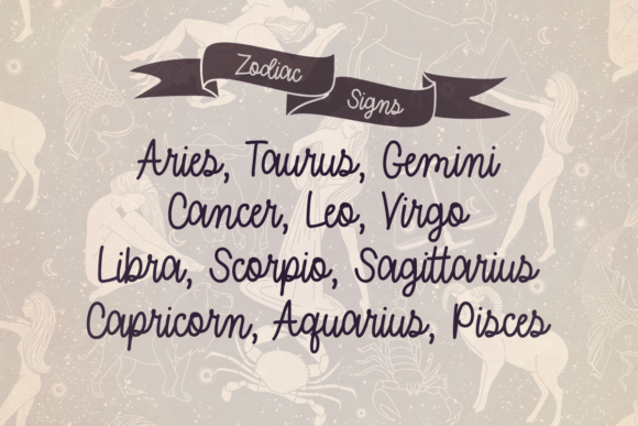 Halloween Horoscope Font Poster 3