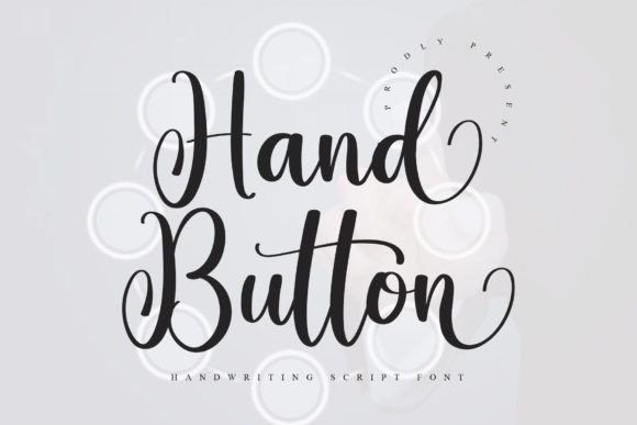 Hand Button Font Poster 1