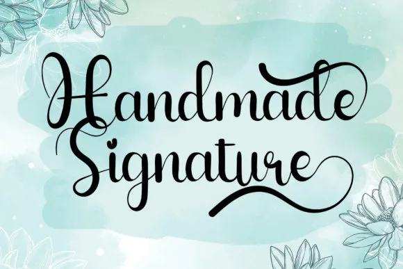 Handmade Signature Font Handmade Signature Font Poster 1