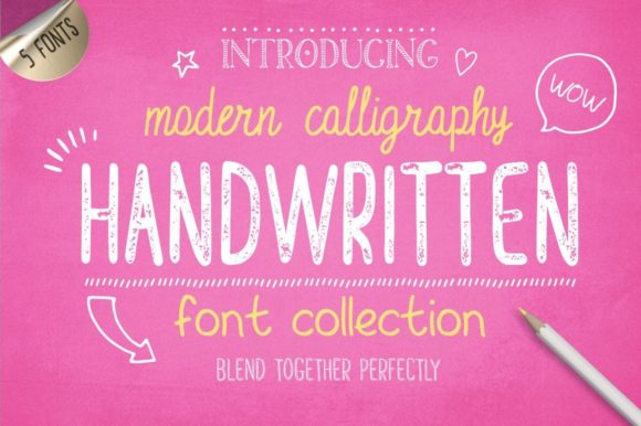 Handwritten Font Collection Font Poster 1