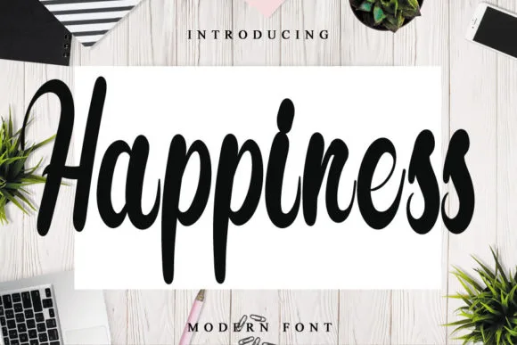 Happiness Font Happiness Font Poster 1
