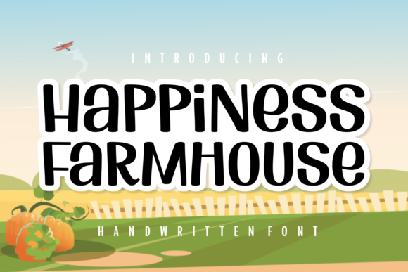 Happiness Farmhouse Font Poster 1