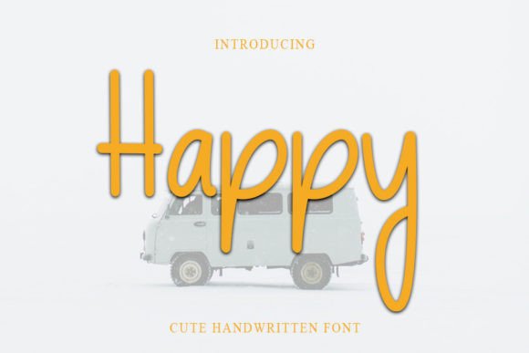 Happy Font Poster 1
