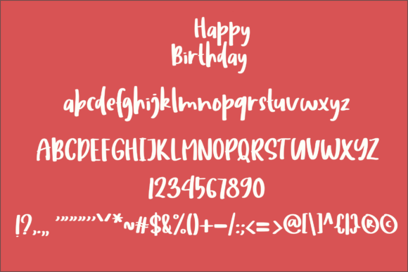 Happy Birthday Font Poster 5