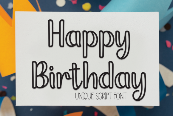 Happy Birthday Font Poster 1